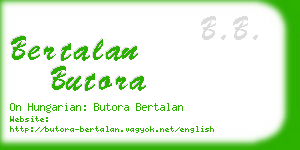 bertalan butora business card